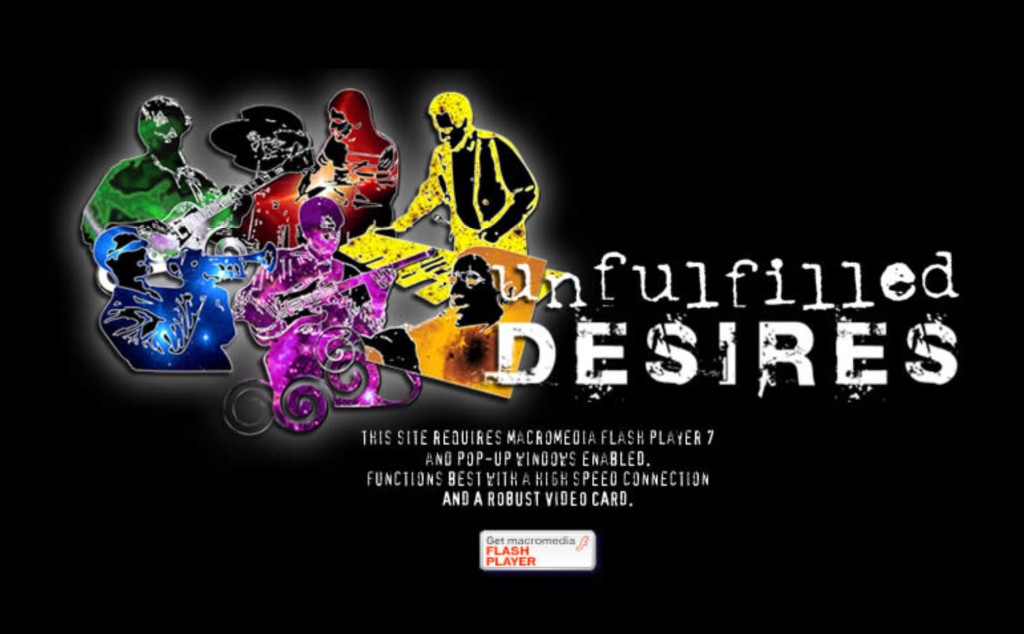 Unfulfilled Desires — original Flash website splash screen