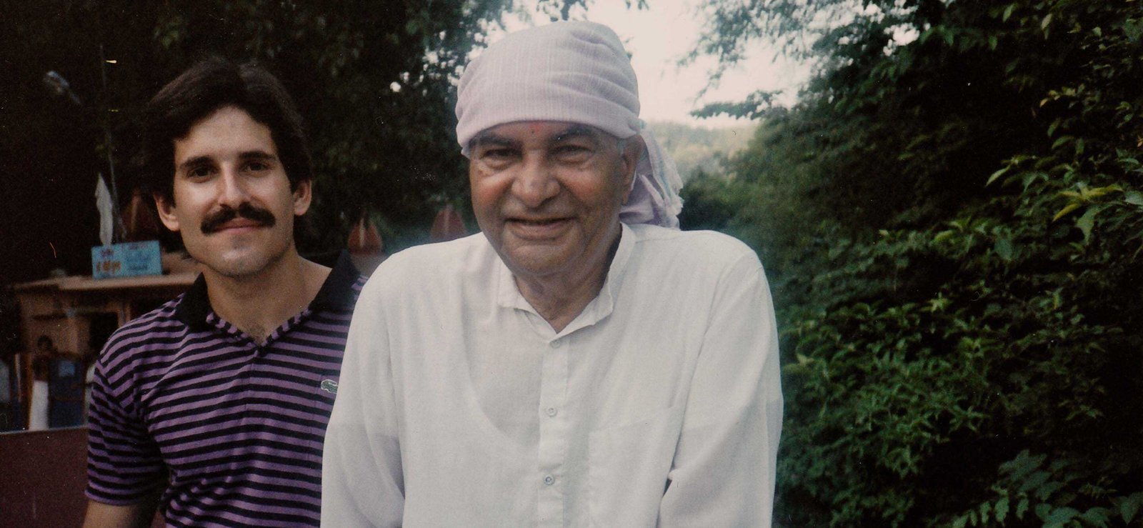 A young Andrew Cohen with his teacher H.W.L. Poonja (Poonjaji)